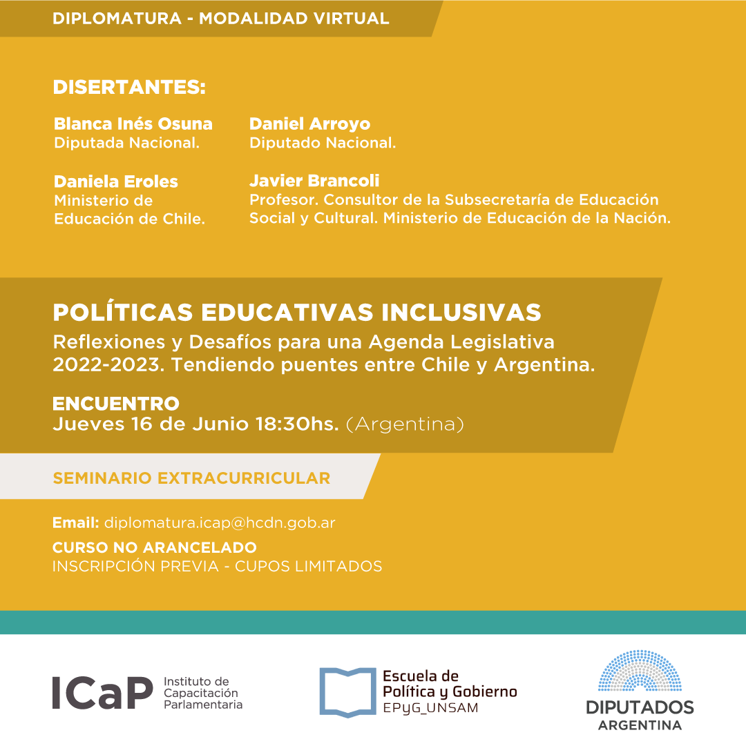 Políticas Educativas Inclusivas: Reflexiones y Desafíos para una Agenda Legislativa 2022- 2023. Tendiendo puentes entre Chile y Argentina
